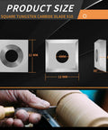 12x12x1.5mm Tungsten Carbide Inserts Set with 35 Degree Bevels, Pro Grade 4 Edge Indexable Lathe Tool Inserts in use