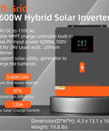 Beast 3.6kW Pure Sine Wave Solar Inverter 24V DC to 110V AC with 120A MPPT displayed with specs on a gray background.