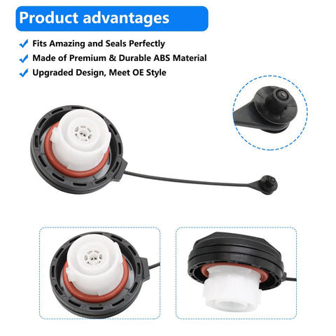 Buick Gas Cap Replacement 95995094 Direct Replacement For Factory Part 95995094 fuel cap with easy click lock in various views