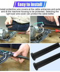 Replacement Strain Relief Cord Guard For Worm Drive Circular Saw HD5750 5825 Universal Fit shown during installation process.
