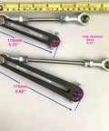 Reciprocating Motor Rocker Arm For Electric Linear Actuator With Adjustable Stroke 30-200mm, Steel Crankshaft Linkage For Push Pull Motion, 12mm Hole Bore, Heavy Duty DIY Automation Component For Precise Actuation, black steel rocker arms with 8mm bore