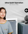 Clip On 5 Inch Fan With Aroma Function, ultra quiet operation near a relaxed person on a bed