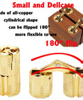 Hidden Brass Barrel Hinges Kit For Jewelry Boxes And Small Cabinets 180 Degree Flush Mount Solid Brass Construction