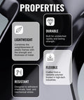 RB4385 Liteforce Rectangular Sunglasses With Ultra Light Matte Brown Frames And Brown Mirrored Gold Polarized Lenses properties infographic