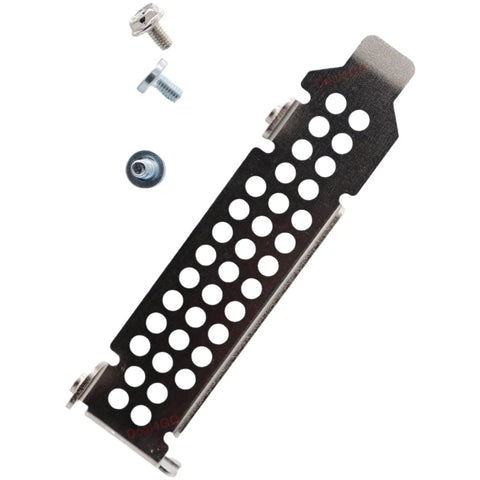 Top Shelf Sff Desktop Mounting Bracket For M2 Ssd And Pcie Adapter With A Slick Low Profile Build 54 Mm Screw Spacing Built Tough Short Backplate, silver mount with screws.