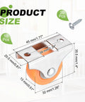 10 Pack Mini Caster Wheels Featuring Smooth Rollin Ball Bearings Hella Legit Nylon Wheels Secured On Heavy Duty Metal Plates Fast Swap For Furniture Drawers Storage Bins And Home Diy Fixes size diagram showing wheel and plate dimensions.