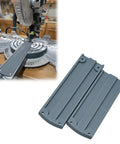Zero Clearance Insert For 12 Inch Miter Saws With Dust Collection Throat Plate shown on saw and pair detail