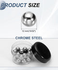 Tough As Nails 20 Piece Full Box Set 12 Mm 15 32 Inches Chrome Steel Ball Bearings G50 precision balls in jar.