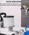 Heavy Duty Airless Paint Sprayer With Adjustable Pressure Control features a 2L tank and high-pressure hose for even spraying.