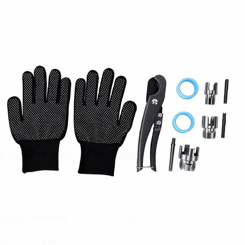 Effortless Pipe Threading Set For PVC Fittings And Faucets Internal And External Thread Tools Carbon Steel Build Includes Gloves