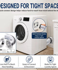 Magnetic Dryer Vent Connector Kit 4 Inch Quick Disconnect Snap On Magnetic Duct Coupler For Easy Lint Removal And Dryer Maintenance