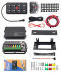 Beefy 8 Gang Switch Panel 12V 24V IP68 Waterproof With Four Modes Toggle Momentary Pulse SOS Eight Color Backlit components