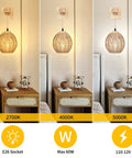 Rustic Farmhouse Globe Wall Sconce With Wooden Holder Vintage Lantern Lampshade in cozy bedroom setup