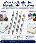 Premium Mohs Hardness Test Kit 2 to 9 Scale With 4 Testing Pencils And Glass Plate For Rock Hounds Gem Nerds And Geology Buffs Lab Grade Precision Quick Mineral ID And Accurate Hardness Readings, glass plate
