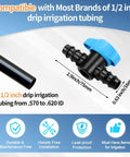 10 Pack Half Inch Drip Irrigation Shut Off Valves Inline 16mm Barbed Fittings For Half Inch Tubing No Leak Water Control