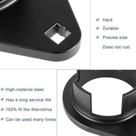 Steel Beast Pro Grade Bearing Carrier Retainer Tool Set for Mercruiser Bravo 3 Drives, durable with precise size features.
