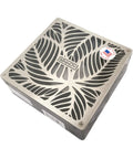 Pro Grade Outdoor 6 by 6 Paver Drain Grate for Driveways and Patios in stainless steel, Made in USA, top view
