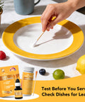 Hand using Lead Test Kit With Vinegar For Home Surfaces, 30 Rapid Swabs, 30 Second Results, Screen Painted Walls, Woodwork
