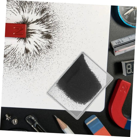 Hands On Magnetic Field Demonstration Kit With Iron Filings For Science Experiments And Classroom Education Perfect For Physics Labs STEM Learning And Magnetic Field Visualization For Students, showing iron filings around a magnet.