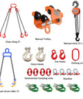 Adjustable Gantry Crane 2-Ton Portable Hoist Frame With Trolley, Sling, Shackles, Hooks And Festoon System set components view