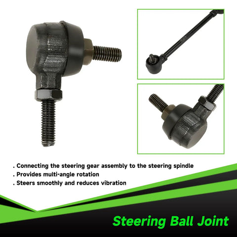 Go Kart Steering Gear Assembly DIY Ready Compatible With Coleman KT196 CK196 RTK200 ball joint tie rod