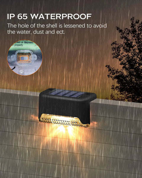 Solar Powered Deck Lights 20 Pack Outdoor Waterproof Tiny LED Step Lights For Deck Stairs Patio Fence Garden Lighting