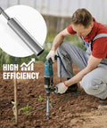 Man using Ground Rod Driver For SDS Plus Rotary Hammer Bits 5/8 Inch And 3/4 Inch, Built Tough Durable Adapter on job site