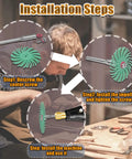 Pro Grade 42 Piece 1 Inch Radial Bristle Disc Kit With One Eighth Inch Shank installation steps for rotary tool.