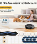 Omni C20 accessory kit for eufy Omni C20 robot vacuum; 19-piece set with brushes, filters, bags, and mop pads.
