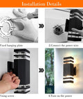 Installation steps for Slick Modern Black Outdoor Wall Light Two Pack Weatherproof Exterior Sconce for house garage pathway