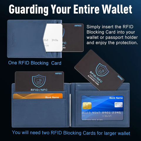 Slim RFID Blocking Card Pack Of 5 For Men And Women Shields Your Wallet from Skimming