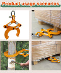 Industrial Pallet Puller Clamp 2204 lb Capacity Heavy Duty Steel Single Scissor for pulling pallets and stump hoisting
