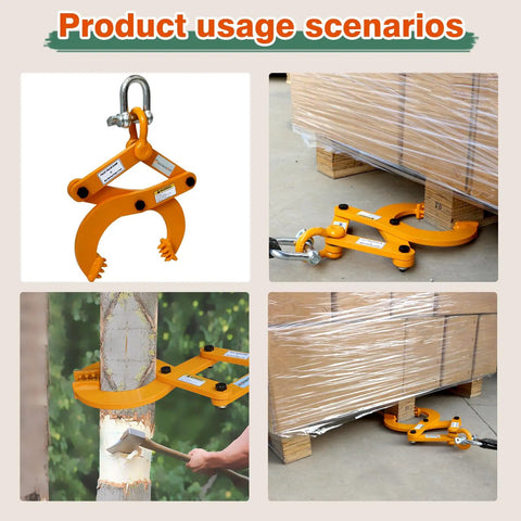 Industrial Pallet Puller Clamp 2204 lb Capacity Heavy Duty Steel Single Scissor for pulling pallets and stump hoisting