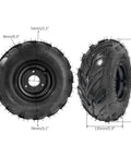 4 Pack 145x70-6 Tubeless Tires And Rims 6 Inch ATV Go Kart Quad Wheels With 3 Stud 78mm For 50cc To 125cc TaoTao Coolster