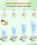 Adjustable suction levels for Pocket Sized Nail Dust Collector With 6000 RPM Powerful Suction For Home And Salon, Portable Nail Spa Vacuum