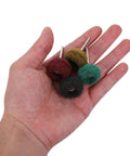 Trendy 100 Piece Mini Buffing Wheel Kit With T-Shaped Design For Drills featuring assorted scouring pad abrasives in hand.