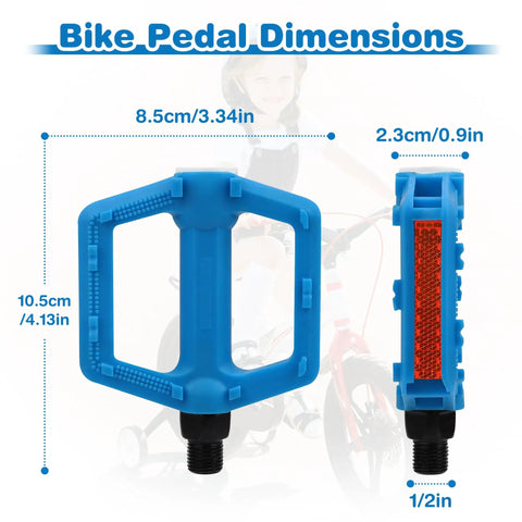 bike pedal 1/2 inch Kid Friendly 1/2 Inch Thread Universal Lightweight ✓