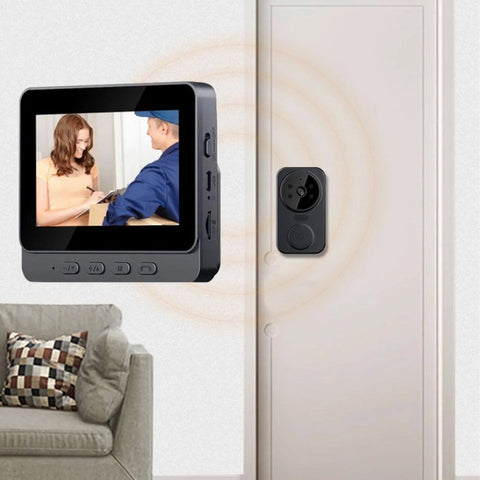 Smart Video Doorbell With 4.3 Inch Display, Bluetooth Doorbell Camera, 2 Way Audio Intercom, 8MP 1080P HD Night Vision
