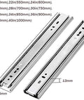 Full Extension Soft Close Drawer Slides With Push To Open, Side Mount with ball bearing and three section design