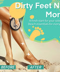 Beach Sand Remover Wipe Mitt For Easy Cleanup On The Go Family Friendly Sand Eraser Quick Dry Beach Day Essential Travel Must Have For Vacations And Cruises Towels Gear For All Ages used on sandy leg showing before and after effect on beach