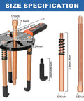 55 In 1 Bearing Puller Kit With Inner Hole Three Jaw Puller For Cars Motorcycles And Agricultural Machinery Switchable Two Mode Blind Hole Bearing Puller And Separator Set In Blue Storage Case size specifications