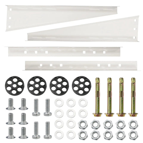 Components of Heavy Duty Mini Split Wall Mount Bracket Built Tough For 9000-18000 BTU Ductless ACs And Heat Pumps, Universal Fit, Holds Up To 330 Lbs, Outdoor HVAC Compressor Mount