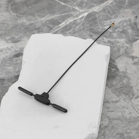 Single black antenna from Two Pack Two Point Four Ghz UFL Antennas For ELRS Receivers With Connector Compatible With Radiomaster RP1 RP3