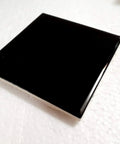 Black Ceramic Tile 4 Inch By 4.25 Inch Shower Backsplash For Bathroom And Kitchen Gloss Finish Dope Vintage Modern Subway Square