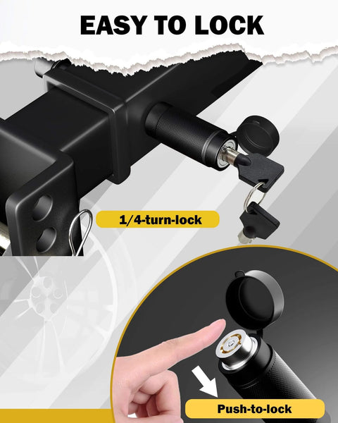 Five Eighth Inch Trailer Hitch Pin Lock Fits Two To Two And A Half Inch Receivers Three And A Half Inch Span Heavy Duty Anti Theft Lock
