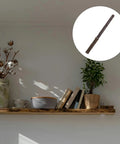 Hidden Floating Shelf Brackets For Wall Mounting Sturdy Iron And Plastic Invisible Supports With Hole Depth 73 To 75 Mm in use.