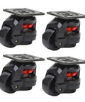 Built Different Heavy Duty Level Adjustable Roller Casters set with mounting plates, ideal for moving bulky gear.