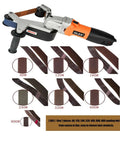 Beast Mode Pipe Polisher And Belt Sander For Stainless Steel Round Tubes 110V 800W Motor with sanding belts shown