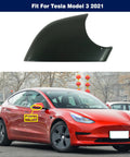 Top Notch Right Side Rearview Mirror Lower Cover Cap For Tesla Model 3 2017 Through 2022 clean black plastic cap for right side.