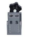 Pocket Hole Jig Kit With 52 Pieces, 15 Degree Adjustable Drilling Locator, Aluminum Alloy Positioner front view